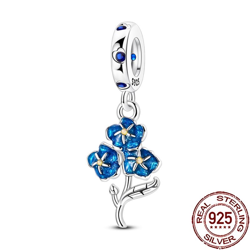 New Charms Copper Colorful Plant Flower Fruit Charm Beads Fit Snake Chain Bracelet Necklace Women Diy Jewelry