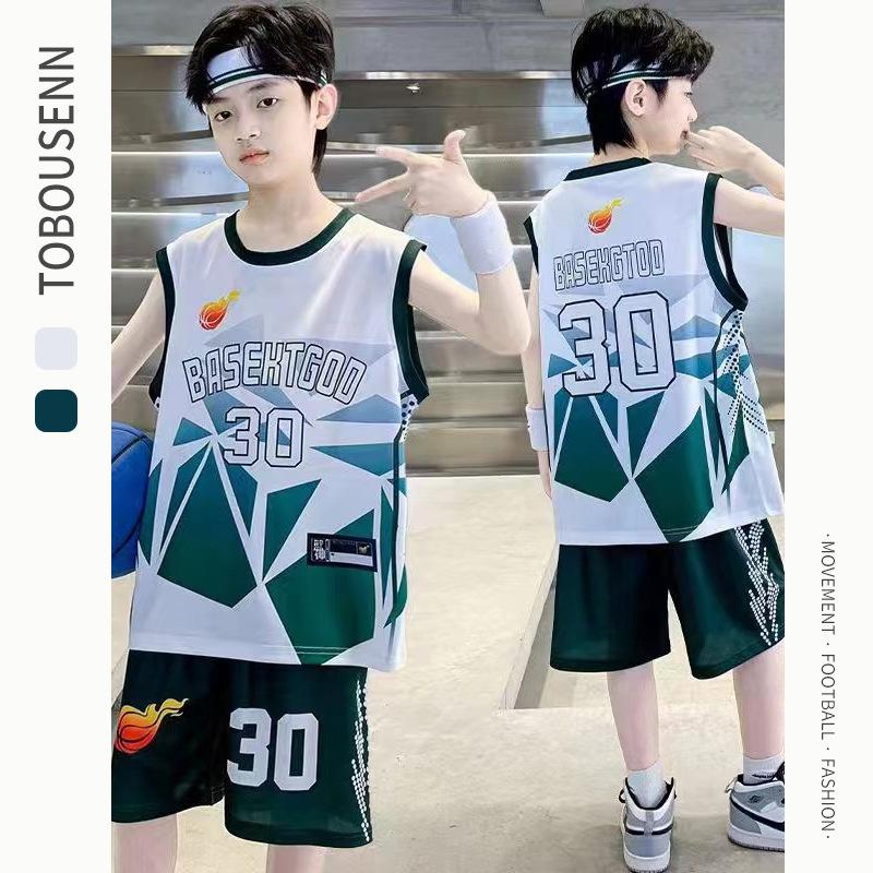 Summer new men's and children's basketball suit outdoor women's sports training quick-drying jersey short-sleeved shorts two-piece set