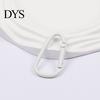 Colorful Keychain Accessory 2Pcs Carabiner Spring Buckle Lightweight Alloy Clip Easy One-Handed Durable Metal D-Shaped Hook Outdoor Travel Bag Pendant