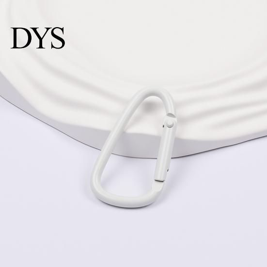 Colorful Keychain Accessory 2Pcs Carabiner Spring Buckle Lightweight Alloy Clip Easy One-Handed Durable Metal D-Shaped Hook Outdoor Travel Bag Pendant
