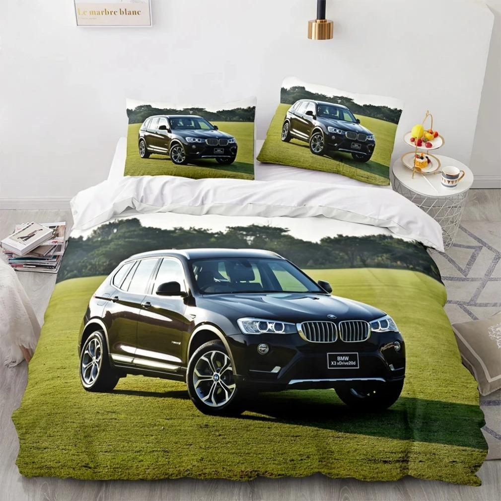 Sports Car Bedding Sets 3D Digital Printed Duvet Cover Sets Full Size,For Teens Boys 2/3pcs Polyester Quilt Cover