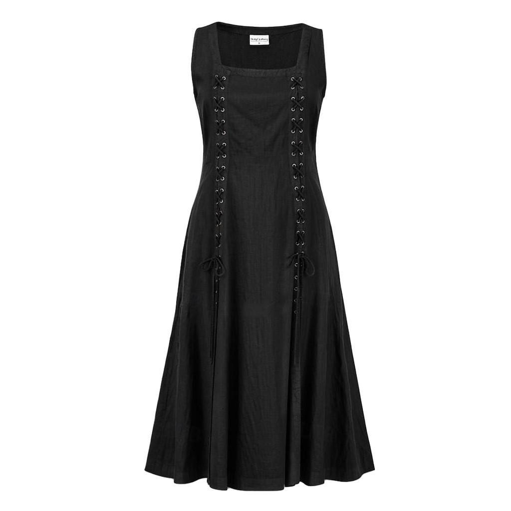 Medieval Linen Style Dress For Costume Events And Halloween Party Dress Up