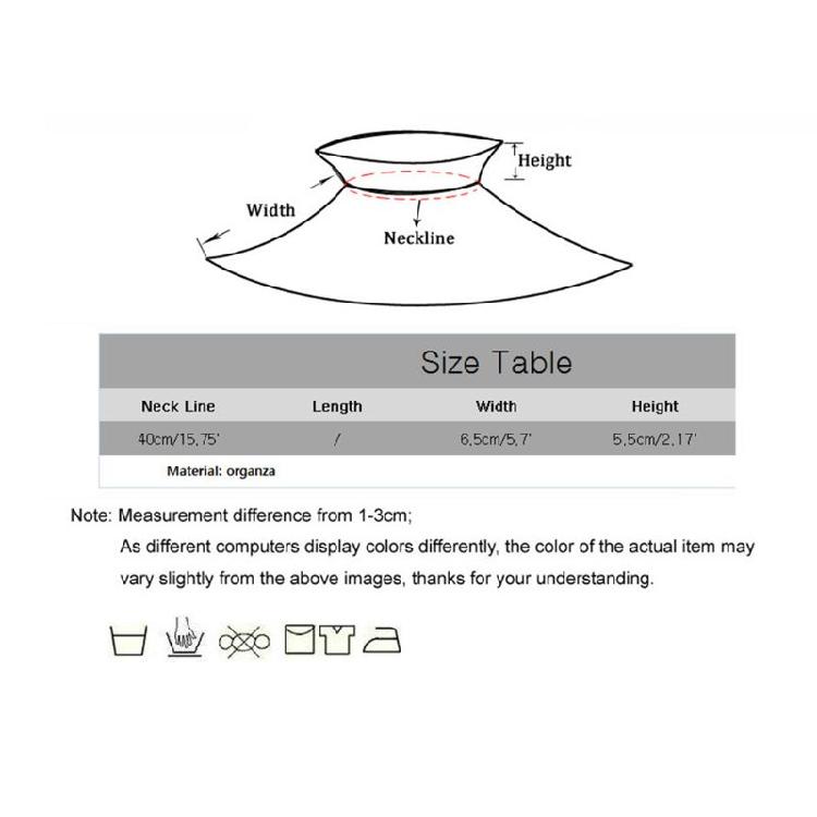 Adjustable Tie Ruffled Collar Organza For Victorian Age Costumes and Cosplay Halloween Accessory Collar