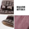 Middle-aged winter velvet thickened mother hat bow basin hat outdoor play rabbit fur warm knitted wool hat
