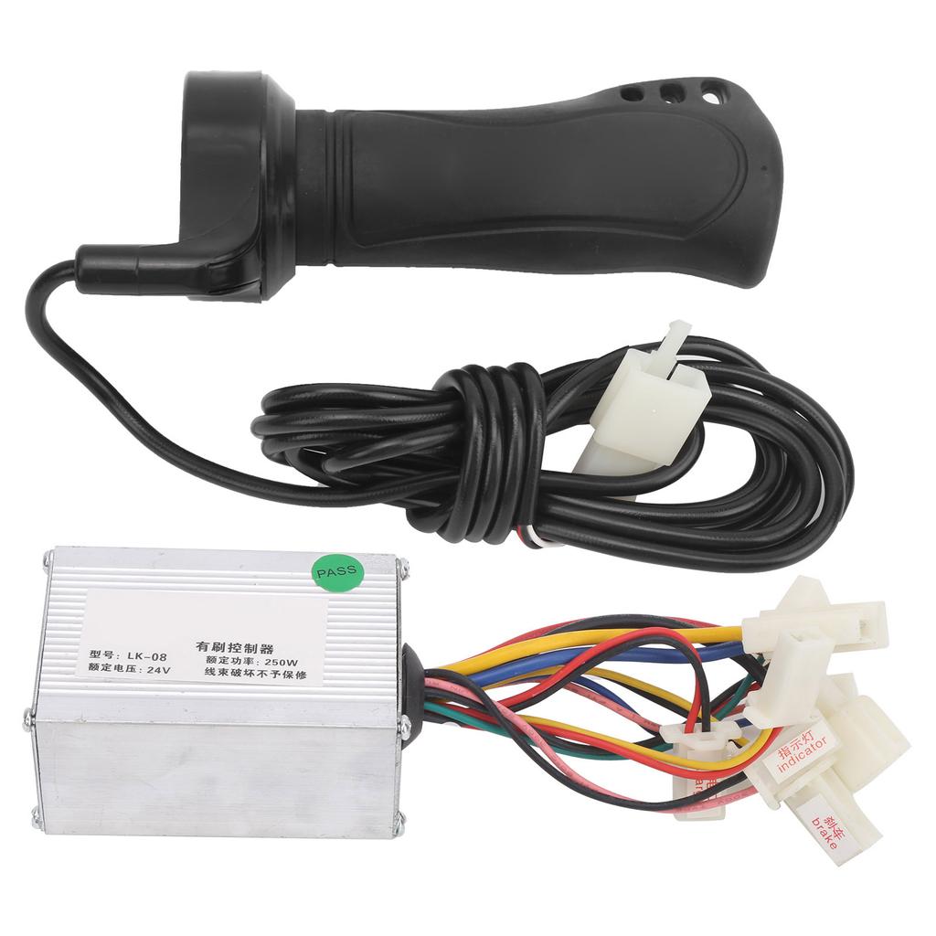 Zestaw kontrolera do hulajnogi elektrycznej 24V 250W Kontroler szczotkowy i manetki do e-roweru