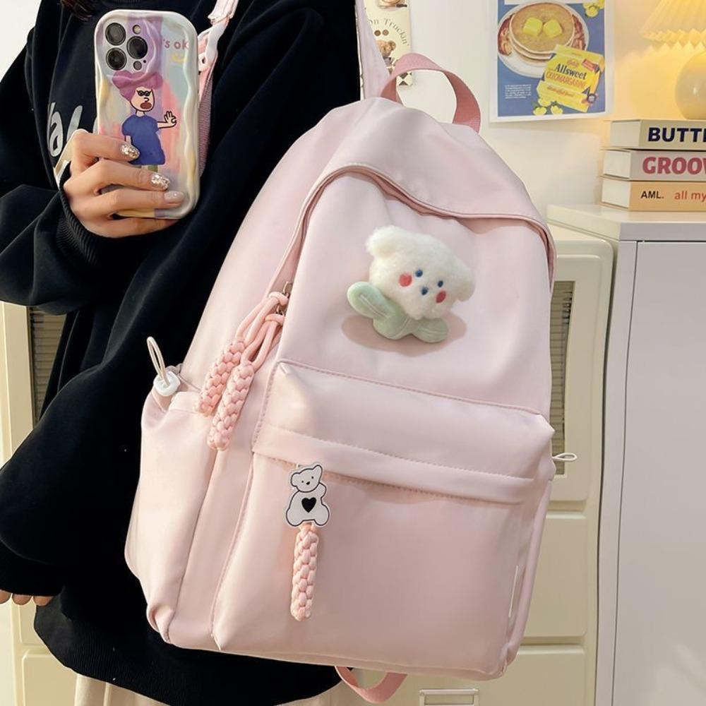 High School Student Simple Treasure Large Capacity Backpack School Bag Student Versatile ins College Student Korean Backpack Mommy