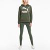 Puma Classics Logo Print Hoodie Women Tops Dark-Green 599197-64