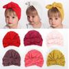 Toddler Head Wrap Winter  Elastic Knotted Rabbit Ear Baby Hat Cotton Headwear Caps