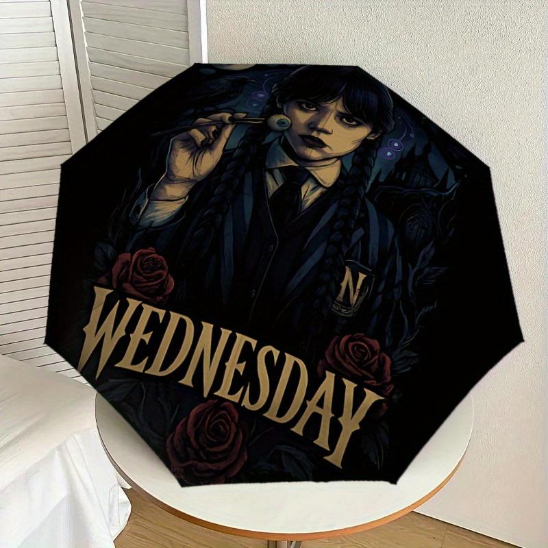 1pc Wednesday Addams, Smoking Themed Umbrella for Men & Women, Valentine s Day Christmas Decorative Umbrell128