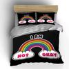 Rainbow Motivational Decor 3-Piece Set Soft Comfortable Duvet Cover Bedding Set Included 1*Duvet Cover & 2*Pillowcases, Gift