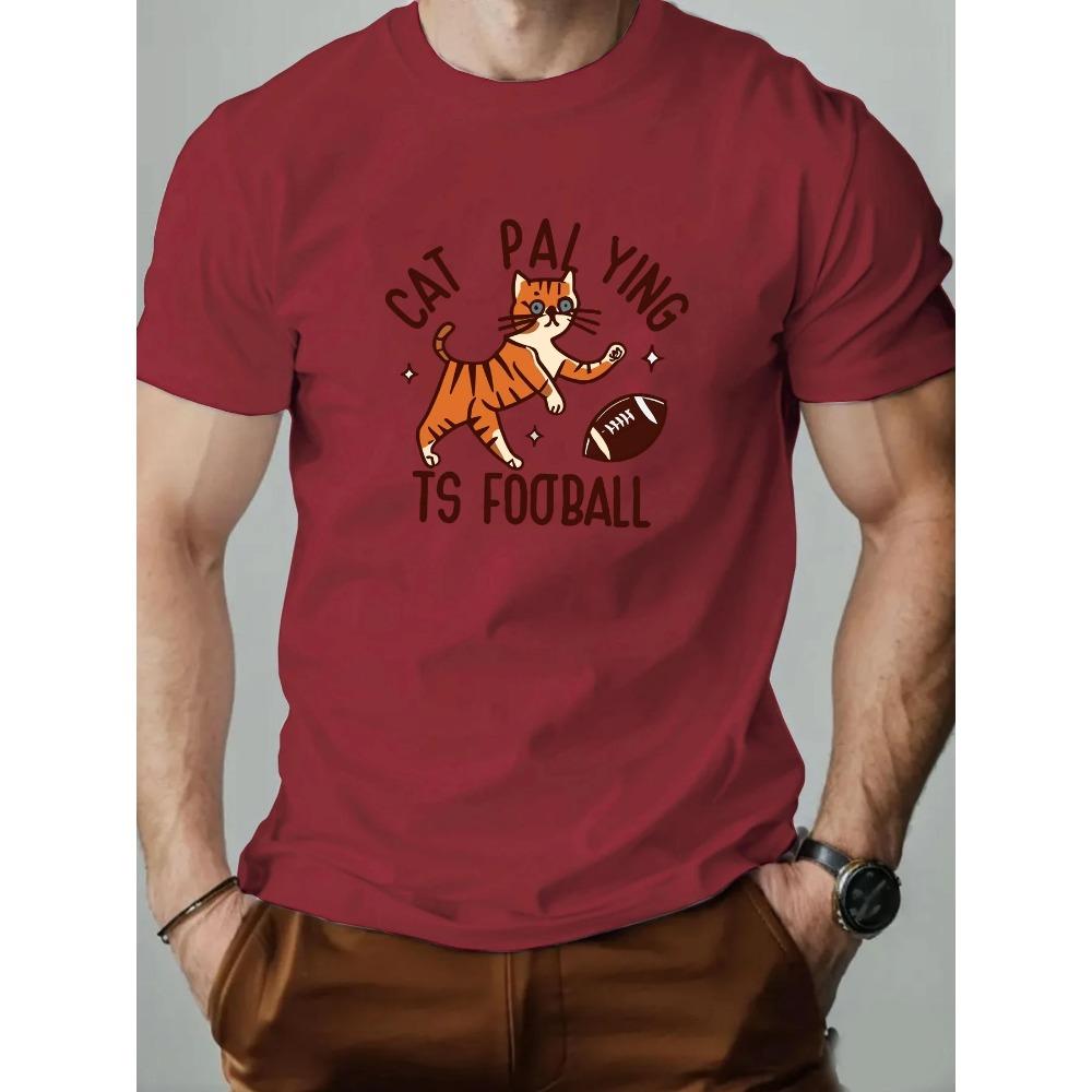 Men's T Shirt Cartoon Pattern Printed Summer Fashion Leisure Breathable Men Round Neck T-shirt High Quality Men's Clothing