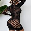 Sexy Crotchless Lingerie Women Hollow Bodysuit Baby Doll Dress Deep V Lace Underwear Open Crotch Pajamas Erotic Adult Female Sex Game Costumes