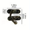 12pcs Wooden Box Toggle Latch Hasp Hook Lock Closure for Jewelry Chest Gift Wine Case Leather Bag Handbag Suitcase with Screw