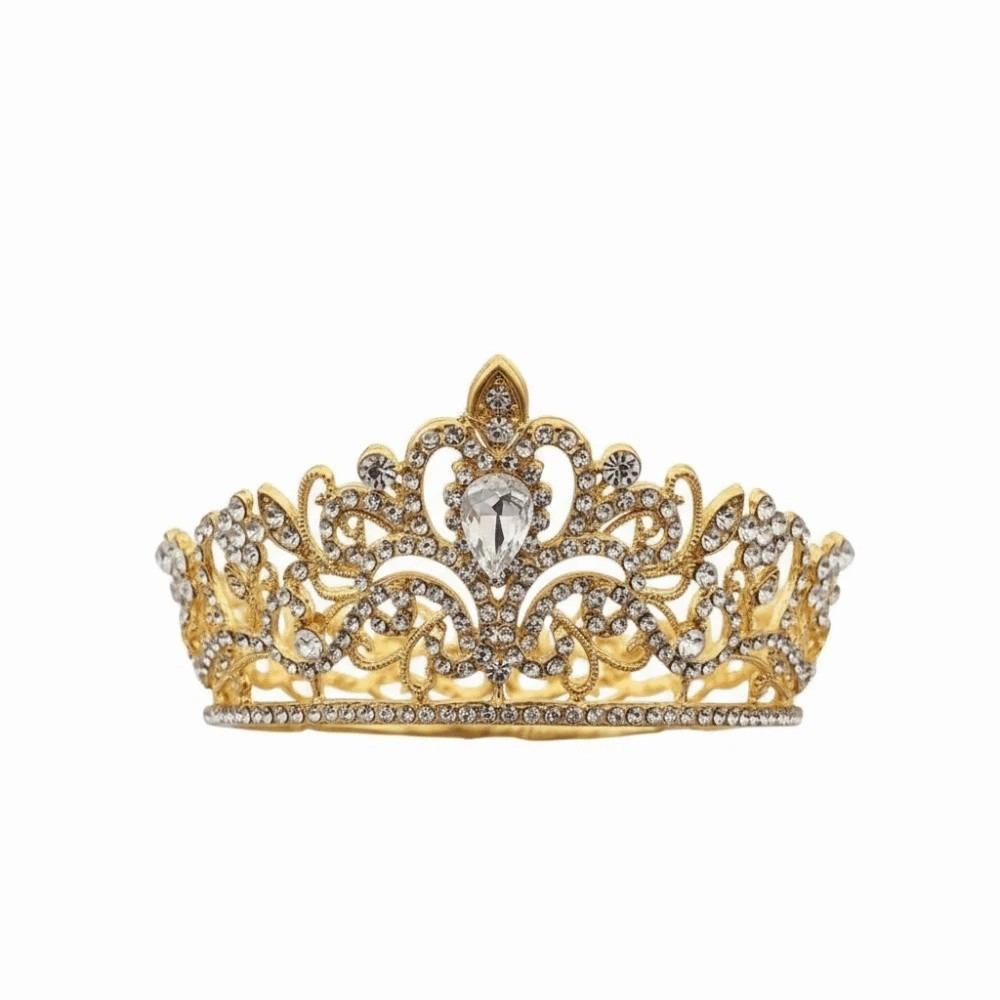 Shiny Queen Tiara Crown Vintage Ancient Greece Tiara Baroque Crown  Hair Jewelry Accessories