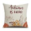 Thanksgiving Linen Pillowcase Autumn Pumpkin Print Pillow Cushion Cover