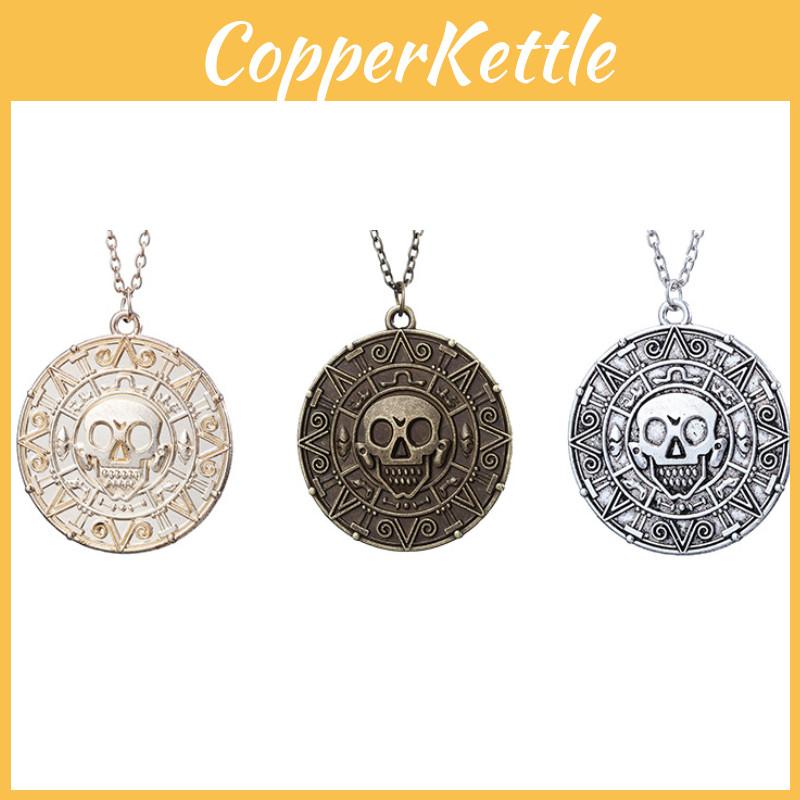 Stunning Pirates Of The Caribbean Aztec Coin Medallion Necklace For That Special Occasion