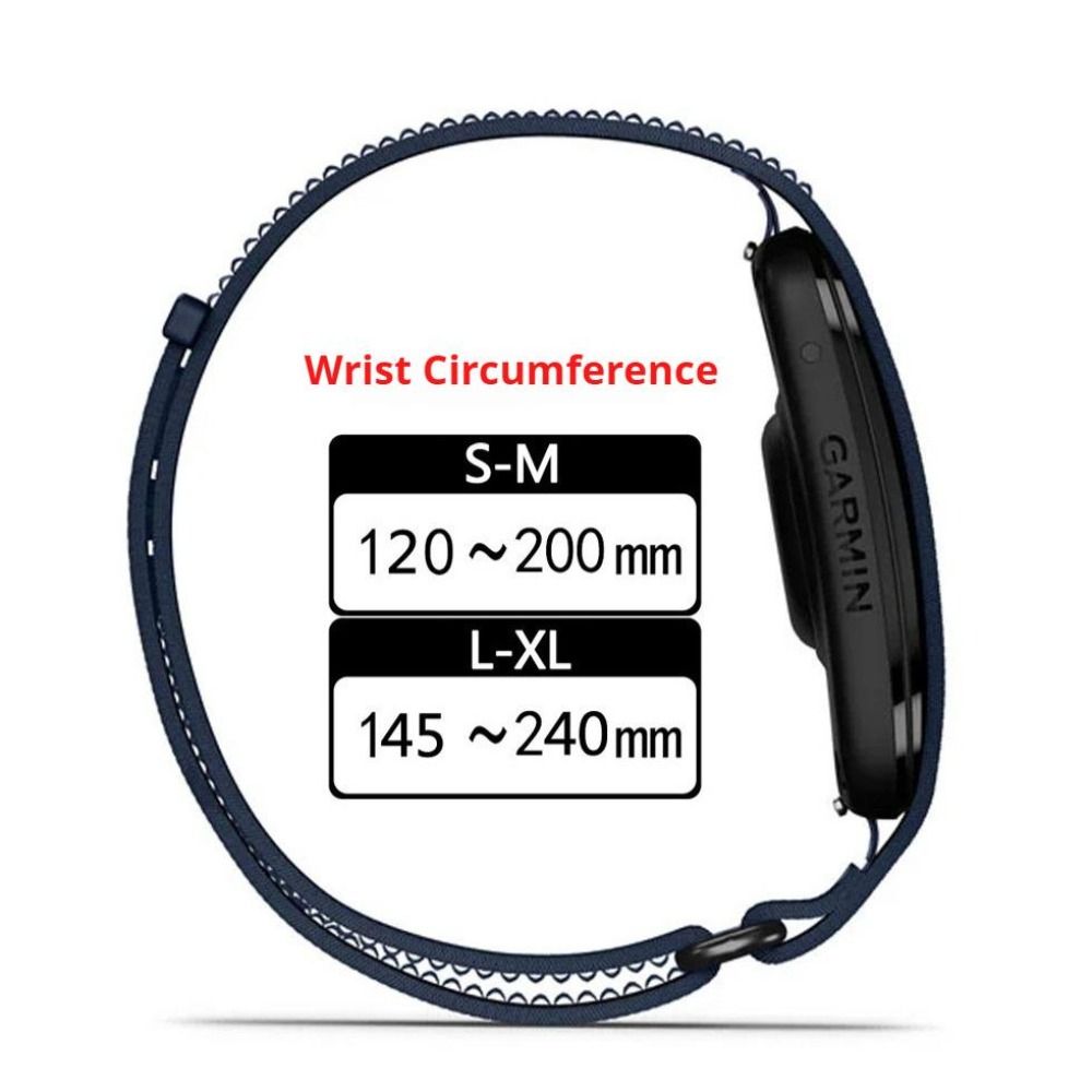 Loop Nylon Strap Breathable Fitness Tracker Wristband for Garmin CIRQA Smart Band for Men Women