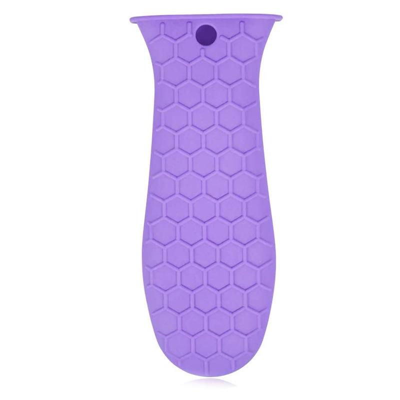 

Силиконовый чехол на горячую ручку - термостойкий и нескользящий чехол для ручек чугунной, металлической и алюминиевой посуды S фиолетовый