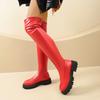 Women's Platform Pull-On Over The Knee Boots, Flat Sole Thigh High Boots, European Style Winter Shoes for Women
