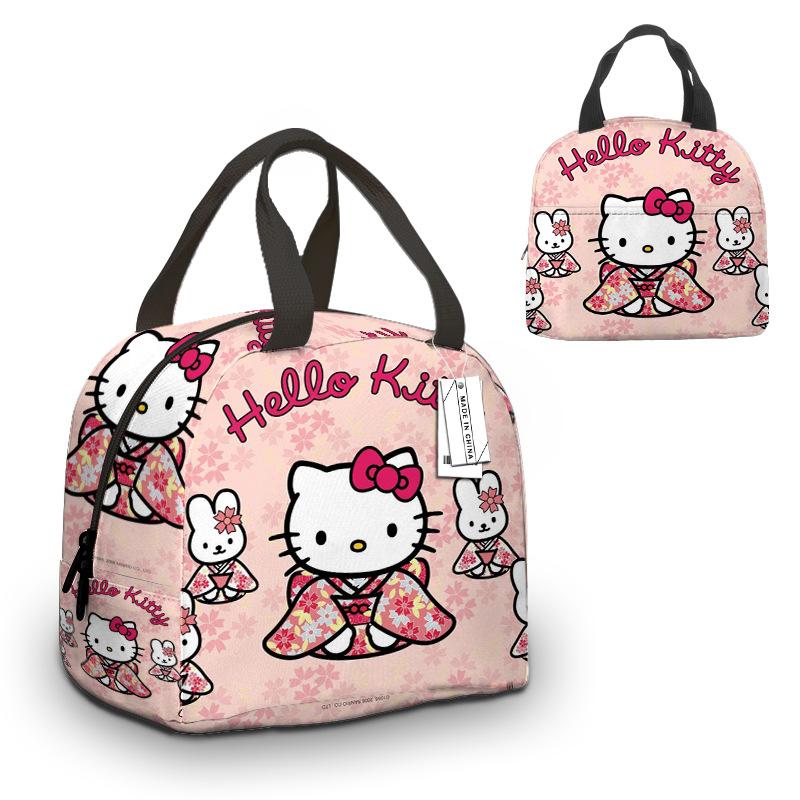 Hello Kitty Lunch Bag Large Capacity Rice Bag Bento Bag Tote Bag Waterproof Lunch Box Insulation Bag