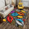Colorful lips artistic collage carpet Yoga living room room decor children's crawling mat doormat area rug games mat