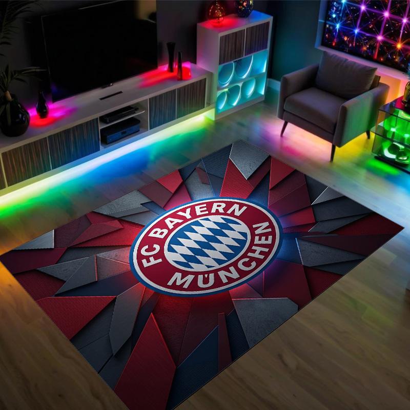 Bayern Munich Design Crystal Velvet Carpet Cozy Non?Slip Printed Rug For Bedroom Living Room Entrance
