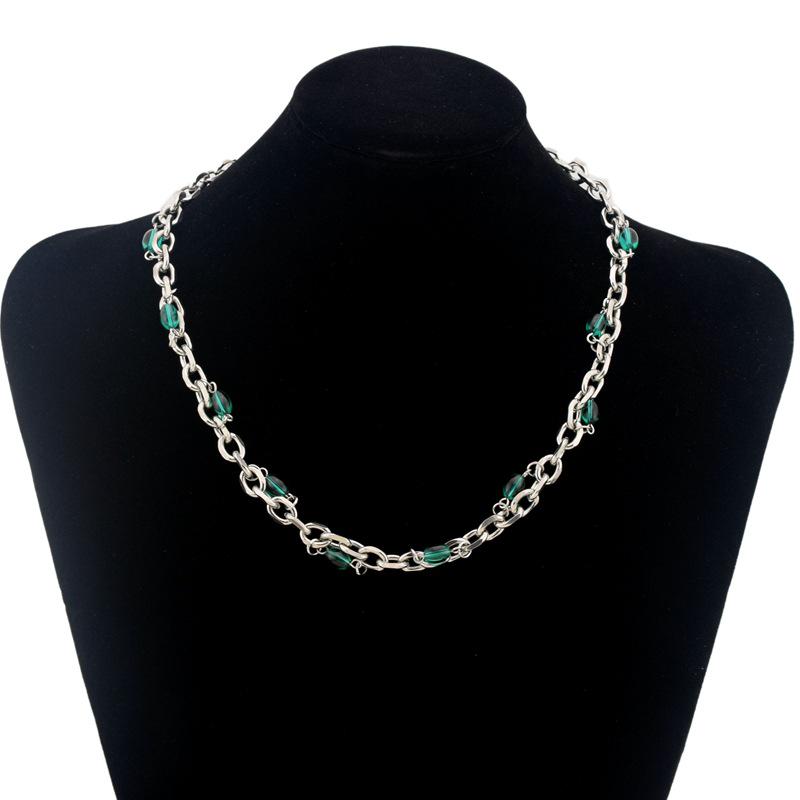 

Унисекс Ожерелье из титановой стали на ключицу - Минималистичный кубинский дизайн для пар, Модное и универсальное