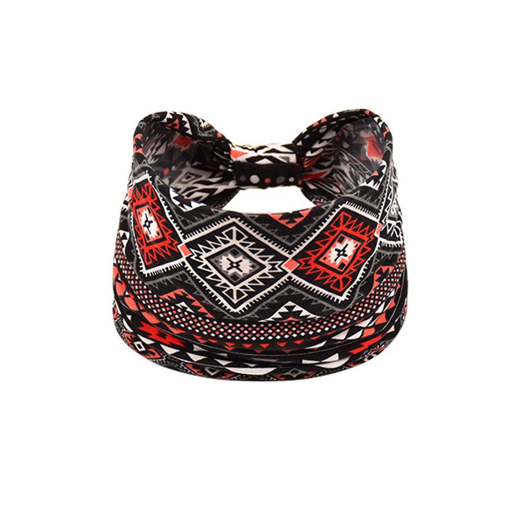 Women's Paisley Sport Yoga Headband - Sweat-Absorbing, Elastic Cotton, Bohemian Style