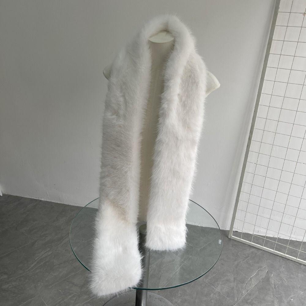 Soft Plush Scarf Thickened Leopard Print Scarf Warm Winter Scarf  For Women