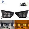 2Pcs DRL for Honda Jazz Fit 2014 2015 2016  LED Daytime Running Lights Daylight Fog Lamp with Turn Signal Light