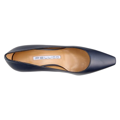 Pellico VENERE Plain Pumps, 6.5cm, Women's, 0530 (24SS, Blue, Size 21.5cm)