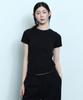 MUSINSA STANDARD WOMAN [Uv Protection] Women'S Slim Crew Neck T-Shirt [Black]