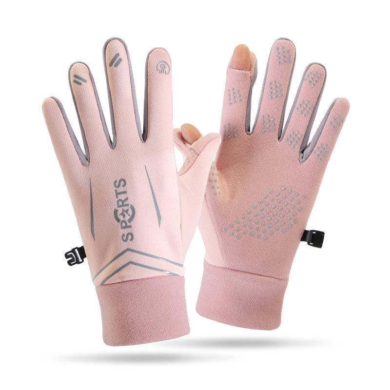 Warm Gloves Outdoor Riding Couples Driving Anti-slip Wear Resistant Durable Plus Velvet Thickened Winter Cold Proof Gloves