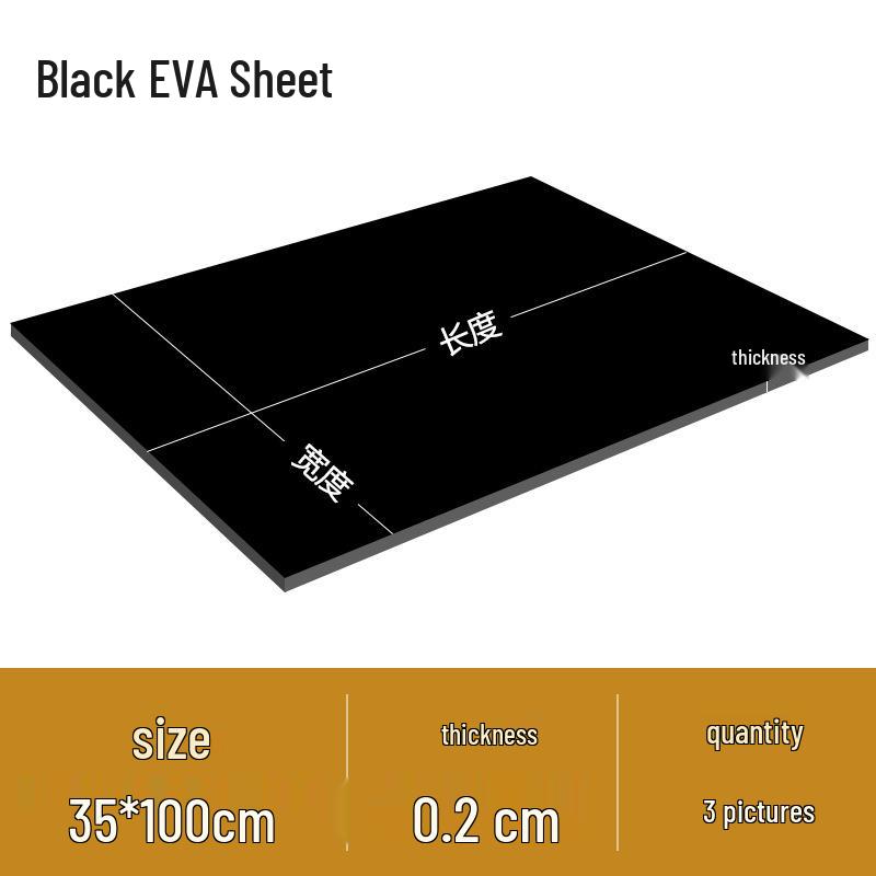 High Elasticity EVA Foam Board for DIY Carving, Toy Models, and Props - Black & White