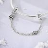 New Safety Chain Clasp Clip Charm Bead 925 Silver Heart Bow Star Moon Fit Bracelet DIY Woman Girl Jewelry Gift