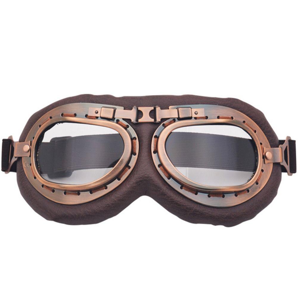 Okulary Pilotki Retro Ochrona UV Wiatroszczelne Okulary do Terenu Okulary Motocyklowe Sporty na Świeżym Powietrzu