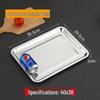 304 Stainless Steel Rectangular Commercial Serving Tray