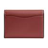 Coach Essential Etter Engraved Metal Accessories Calfskin Card Holder Women's Dark Peach Dark Peach Color