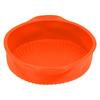 9in Round Silicone Cake Mold Pan NoStick Bread Baking Pan for Home Kitchen Bakery(Orange )