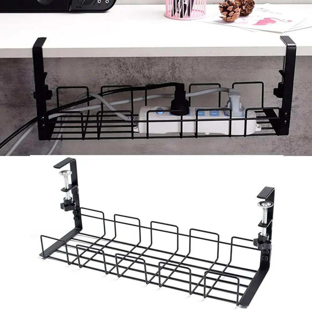 Undertable Storage Rack Metal Cable Tray Computer Desk Wire Organizer Without Perforated Kitchen Storage Accessories Weed Tray