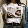 Vaporwave Michelangelo Tshirt Aesthetic T Shirt Women Fashion Harajuku Tshirt Casual Graphic T-shirt Tee Female Tops Tee Clothe