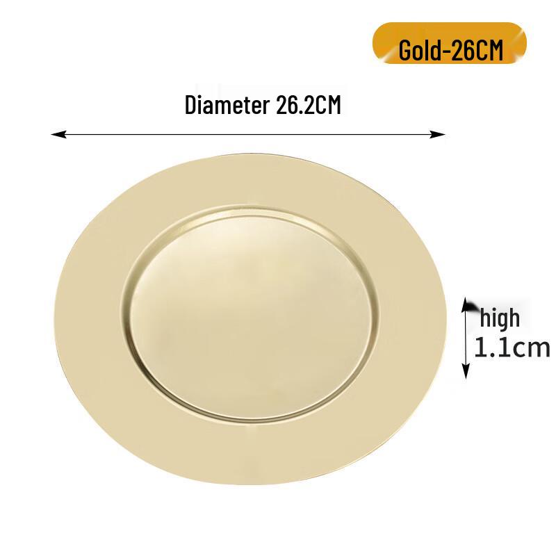

Wutuo Round Gold Shallow Dish
