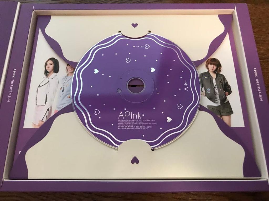 [USED] Apink Autographed Postcard CD Trading Card Rare