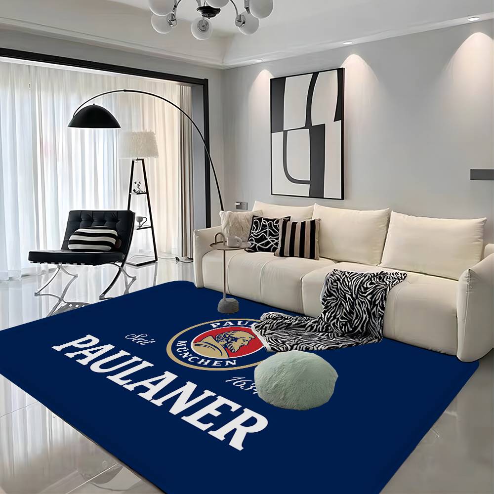 German Beer Paulaners Hallway Carpet Non-Slip Laundry Room Mat Laundry Decor Balcony Child Living Room Toilet Rug