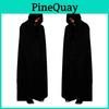 Cape d'Halloween Cosplay Faucheur Vampire Sorcière Magicien Robe Fête Adulte Enfants Cape Légère Noire