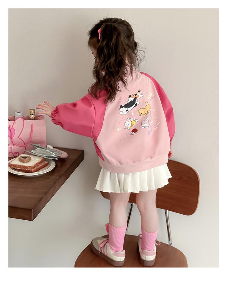 2025 Frühling und Herbst Mädchen Baseballjacke - Modisches Baby- und Kinder-Oberteil