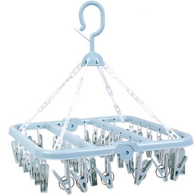 Multifunctional 36-clip Drying Racks Lingerie Socks Rack Magic Folding Hangers Plastic Hangers