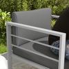 Garden Sofa, All-Weather Garden Single Sofa with Removable Cushions, Metal Frame Outdoor Furniture for Balcony, Charcoal Grey