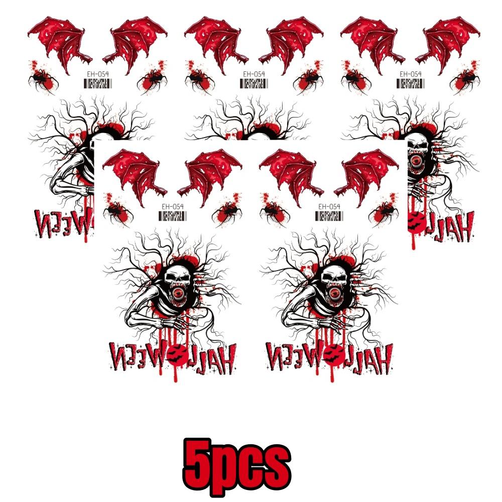 

20 шт. Реалистичные поддельные временные татуировки на Хэллоуин, наклейки для швов, водонепроницаемые наклейки, страшные привидения, розыгрыши, макияж для тела, декор