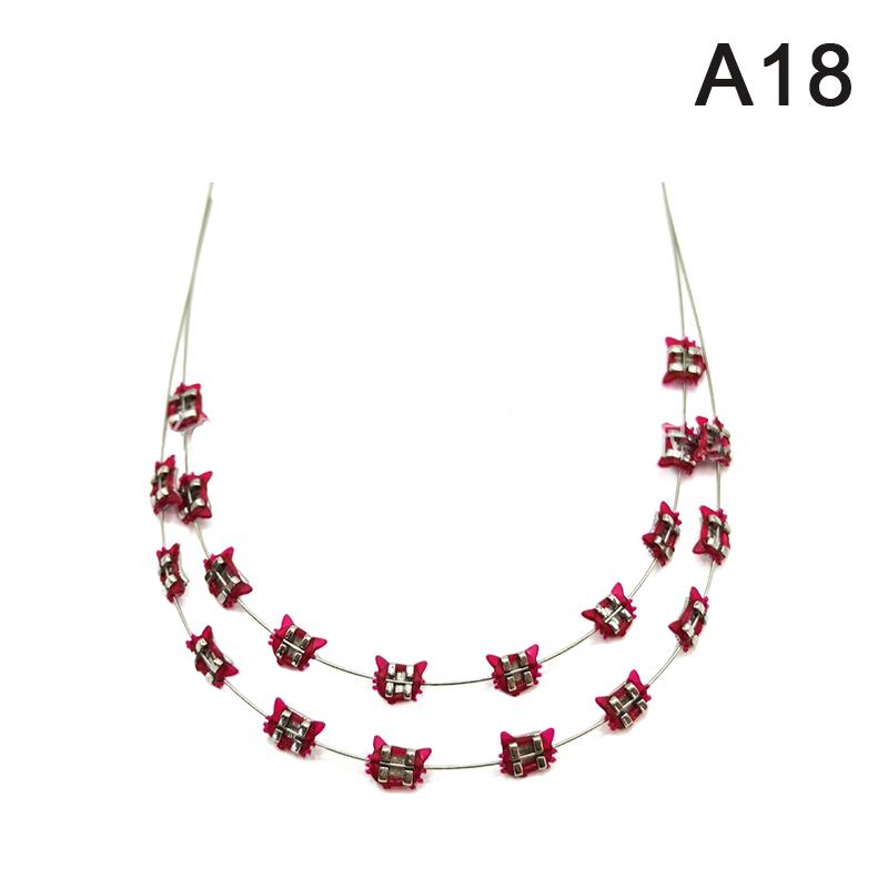 2Pcs Cartoon Cat Dental Metal Braces Archwire Without Hooks Metal Bracket And Ligature Ties Colorful Temporary Tooth Decoration